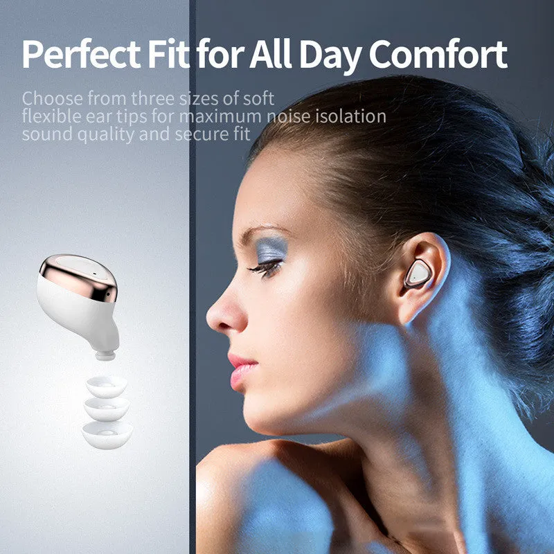 True wireless Bluetooth headset in Champagne White with breathing light, earplug style, PC ABS build