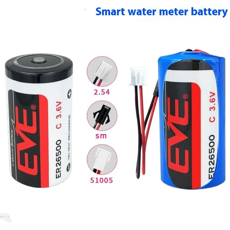 ER26500 3.6V 8500mAh lithium thionyl chloride battery for water gas flow meters