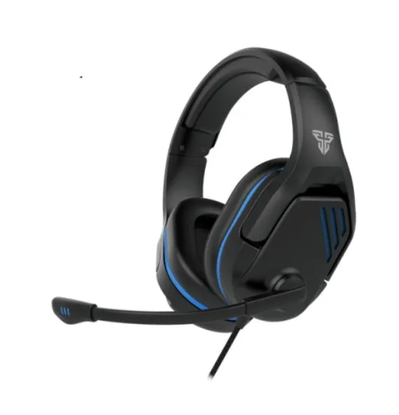 MH86 black and white esports gaming headset with microphone and USB cable