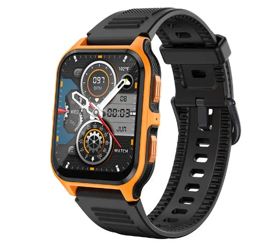 Smart bracelet with plastic body and TFT screen in black colour option on table