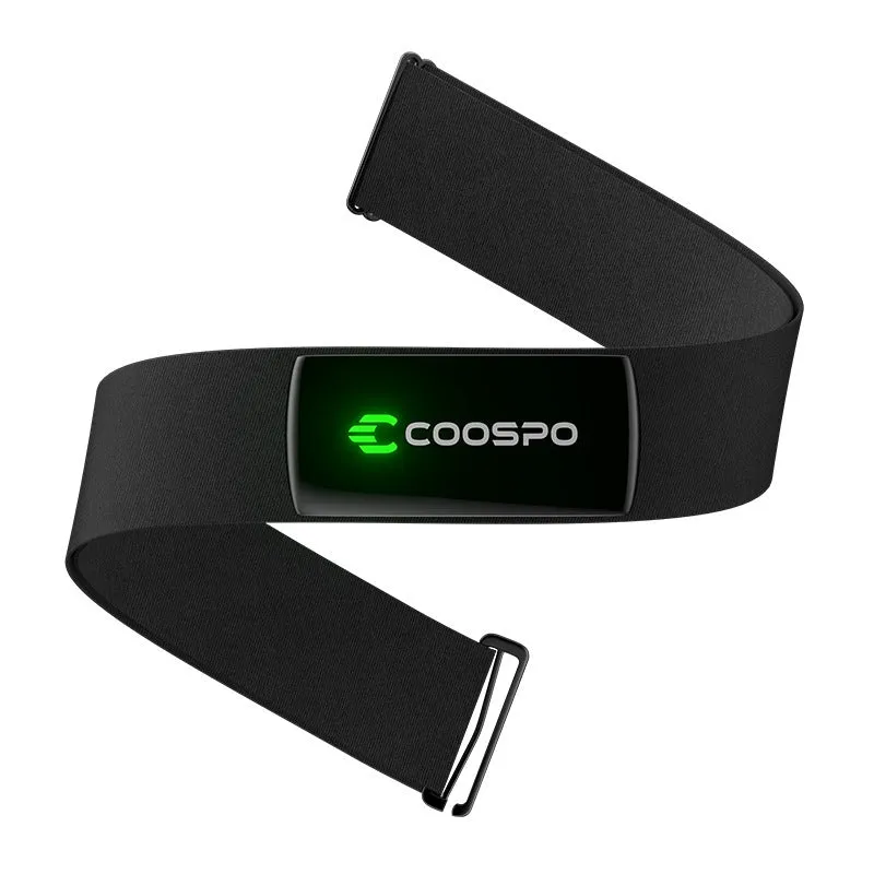 Heart rate monitor strap with dual mode chest sensor in BC107 black for sports training, PVC material