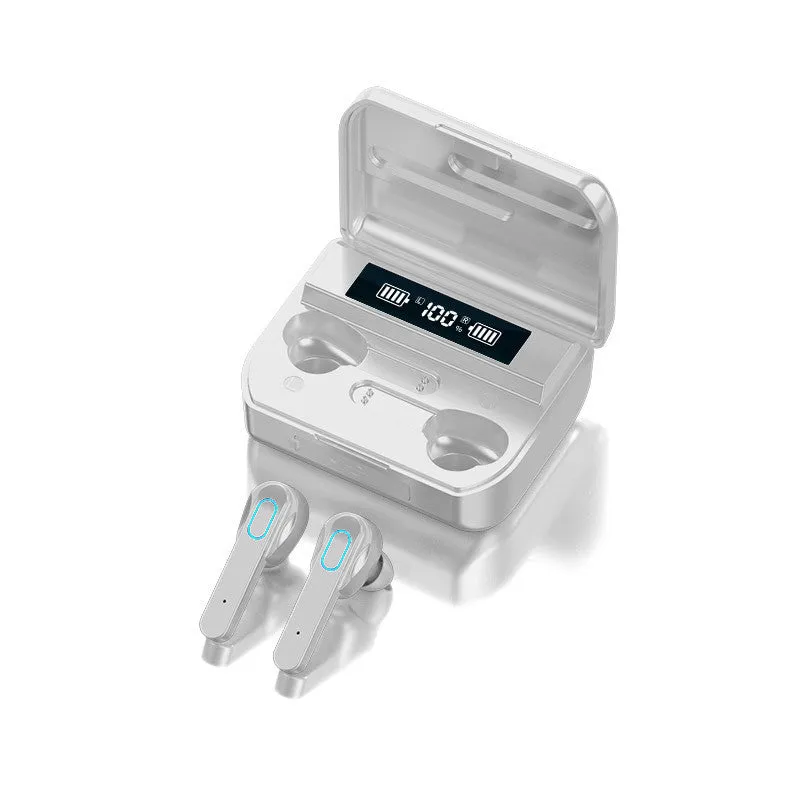Wireless Bluetooth headset T33 in-ear style with four speakers in black colour