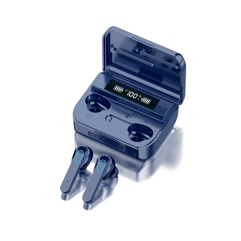 Wireless Bluetooth headset T33 in-ear style with four speakers in black colour