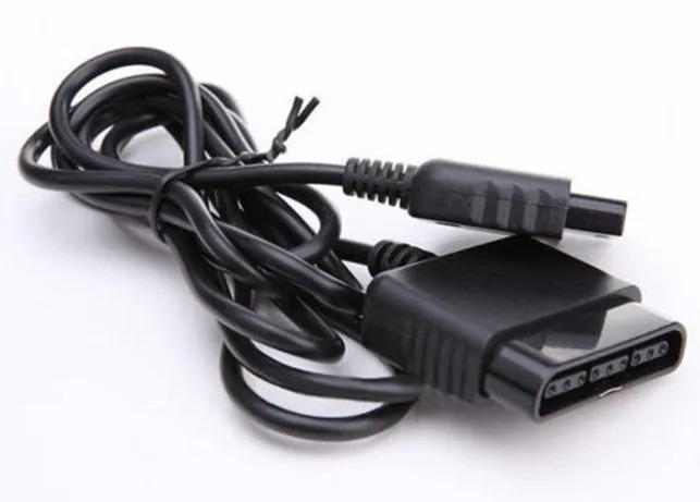 PS2 extension cable black plastic connecting lead for PlayStation 2 controller