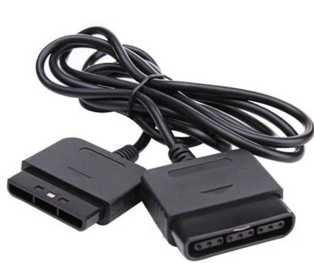 PS2 extension cable black plastic connecting lead for PlayStation 2 controller