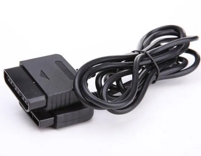 PS2 extension cable black plastic connecting lead for PlayStation 2 controller