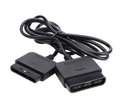 PS2 extension cable black plastic connecting lead for PlayStation 2 controller