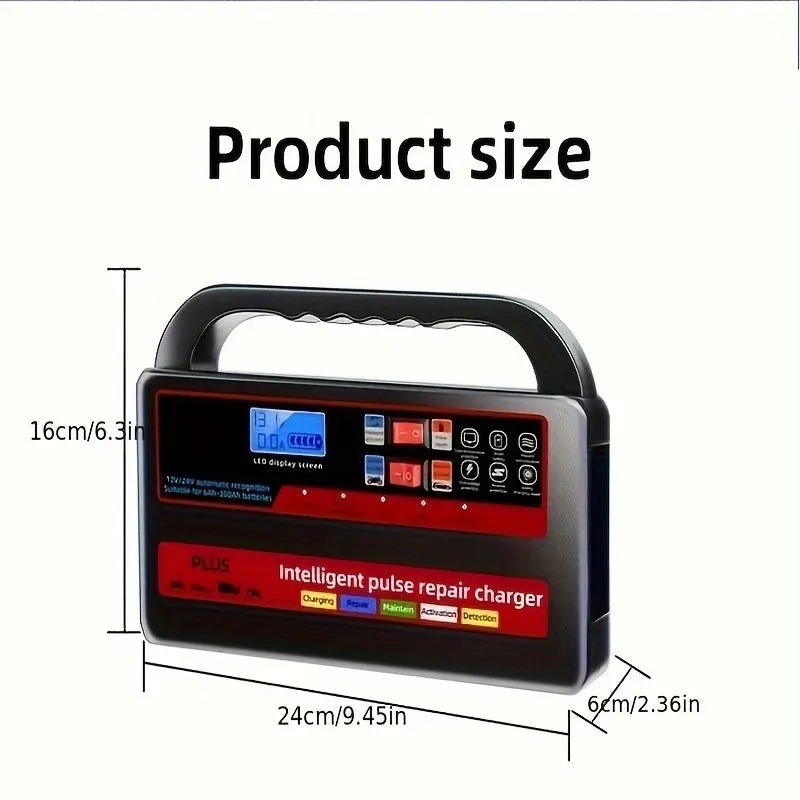 Fully automatic car wagon charger 12V/24V 800g for lead acid batteries W08 standard