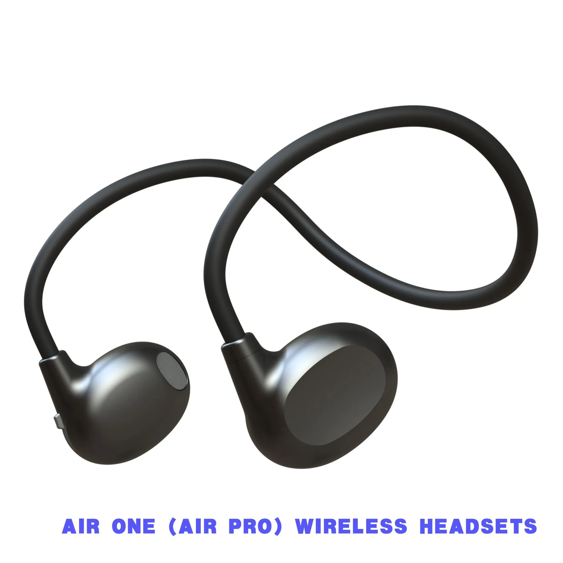 Ear hook OWS Bluetooth headset in black and white with Jerry chip, 15m range, ABS construction