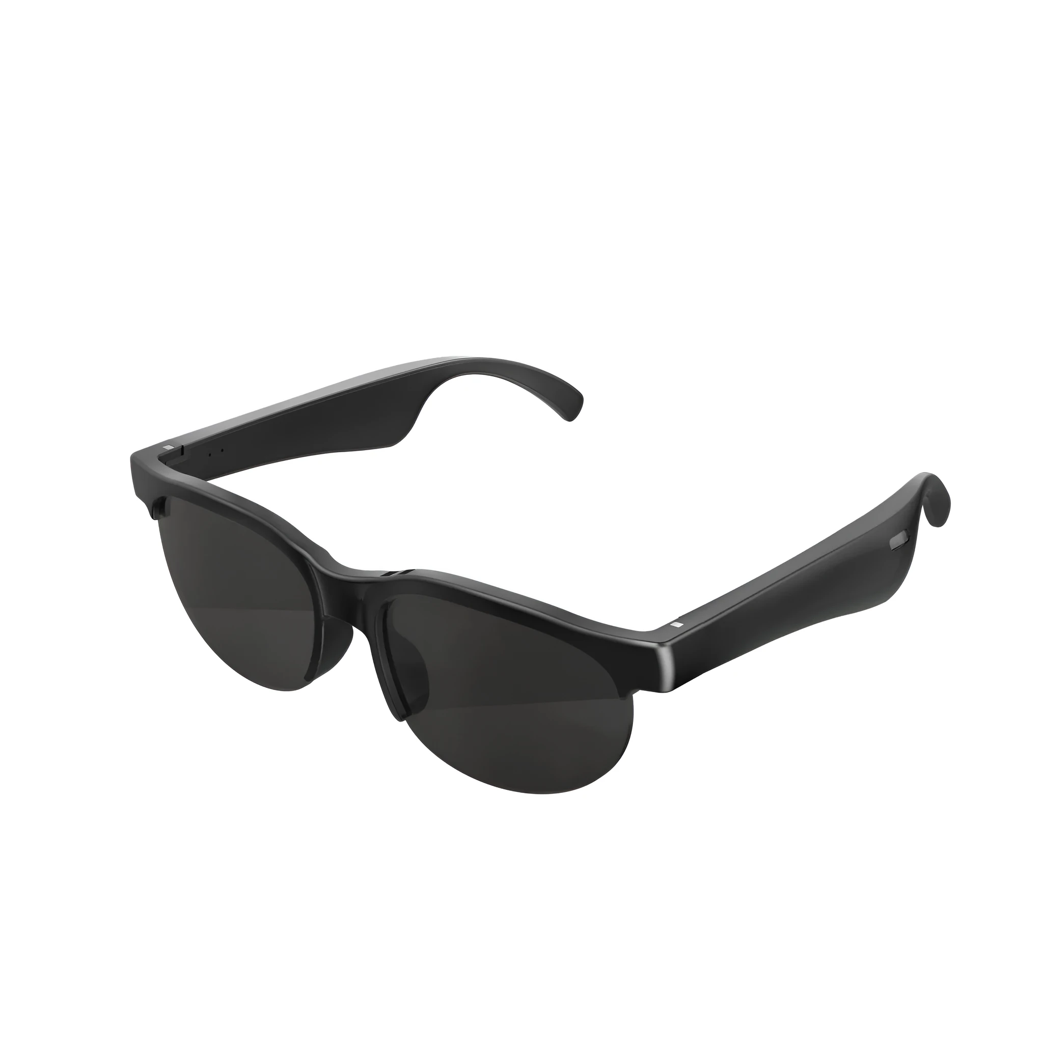 Black smart glasses with UV and blue light protection in PC ABS frame, model XG88PRO version