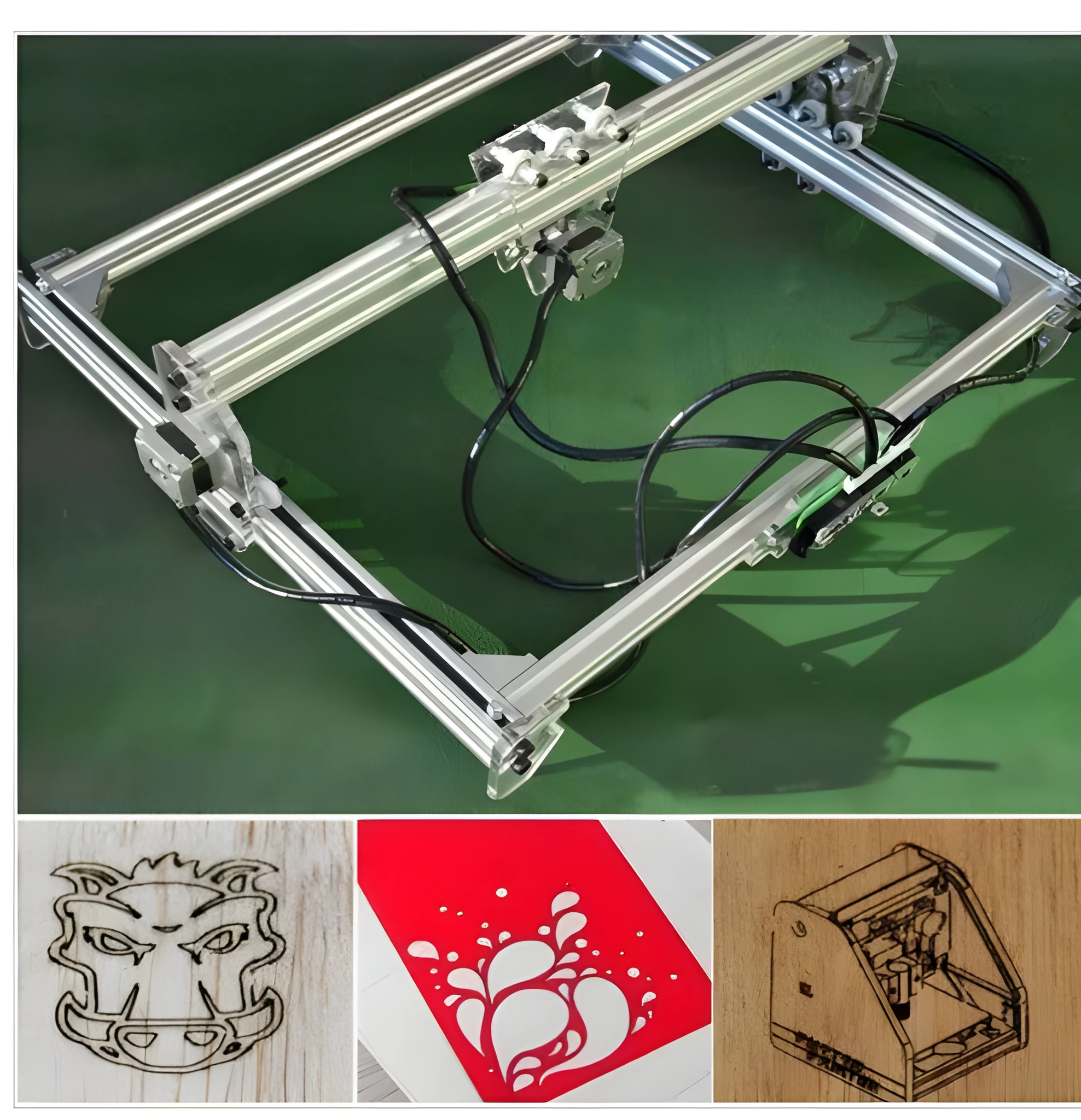 Miniature laser engraving machine with 400x300mm base plate for marking applications