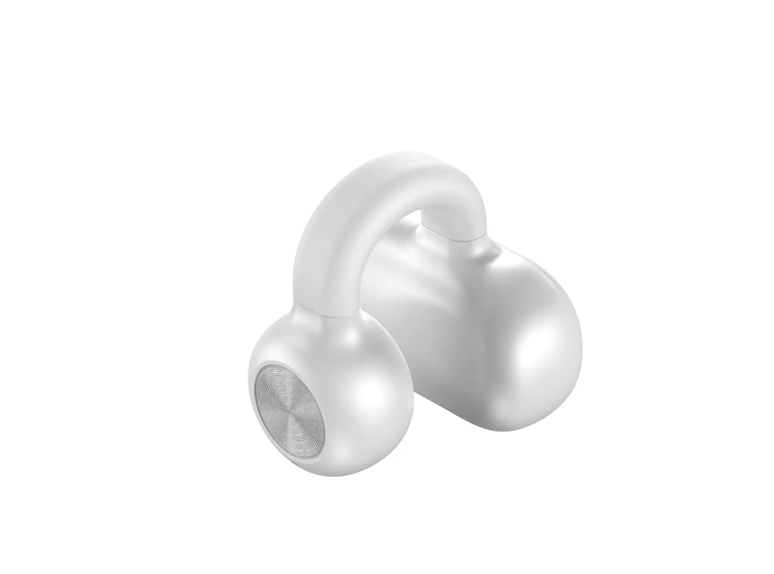 Black wireless Bluetooth headset with clip-on bone conduction earphones for exercise
