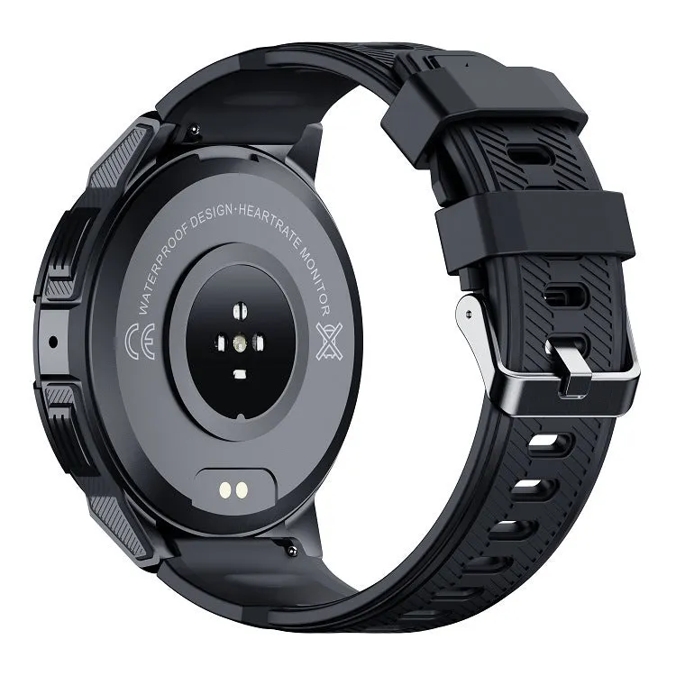 Smart bracelet with 1.43-inch Amoled screen and Bluetooth calling, black and orange options on wrist