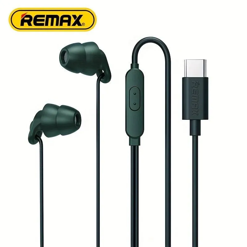Remax Soft Sleep Earphones in black with silicone earbuds and 1.2m cable
