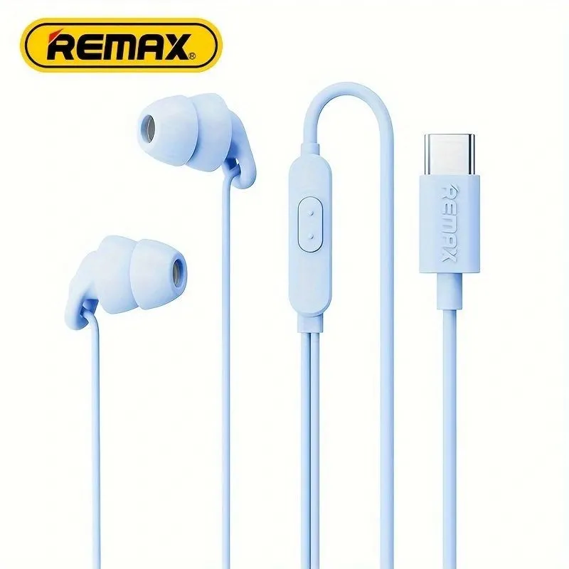 Remax Soft Sleep Earphones in black with silicone earbuds and 1.2m cable