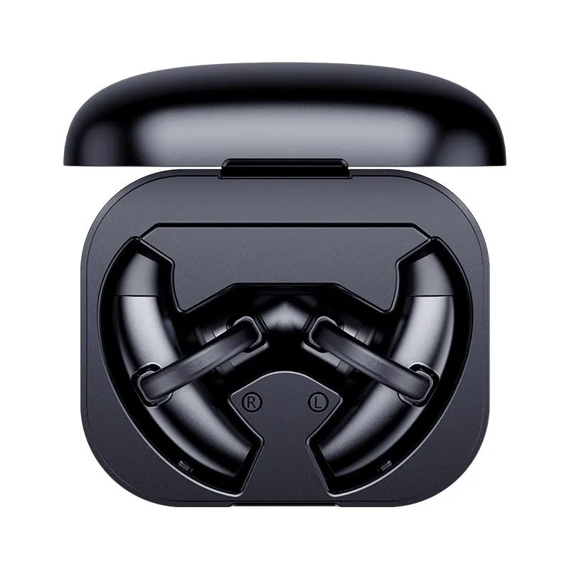 GW1 bone conduction clip-on wireless Bluetooth headset Classic Black plastic with breathing light and clip-on ear design