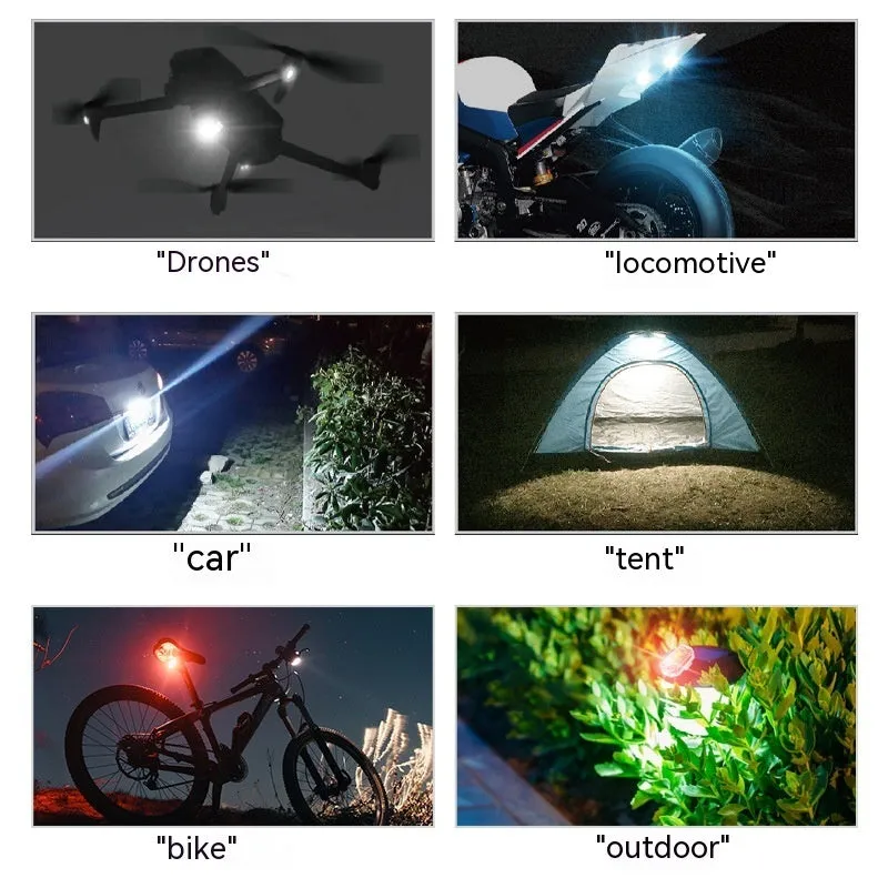 Four 5W ABS strobe lights with remote control for car motorcycle electric vehicle bicycle modification