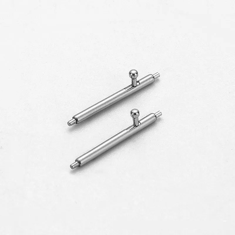 100 metal watch band raw ear pins, 1.5mm diameter 16mm length, with round plug head and solder joint reinforcement