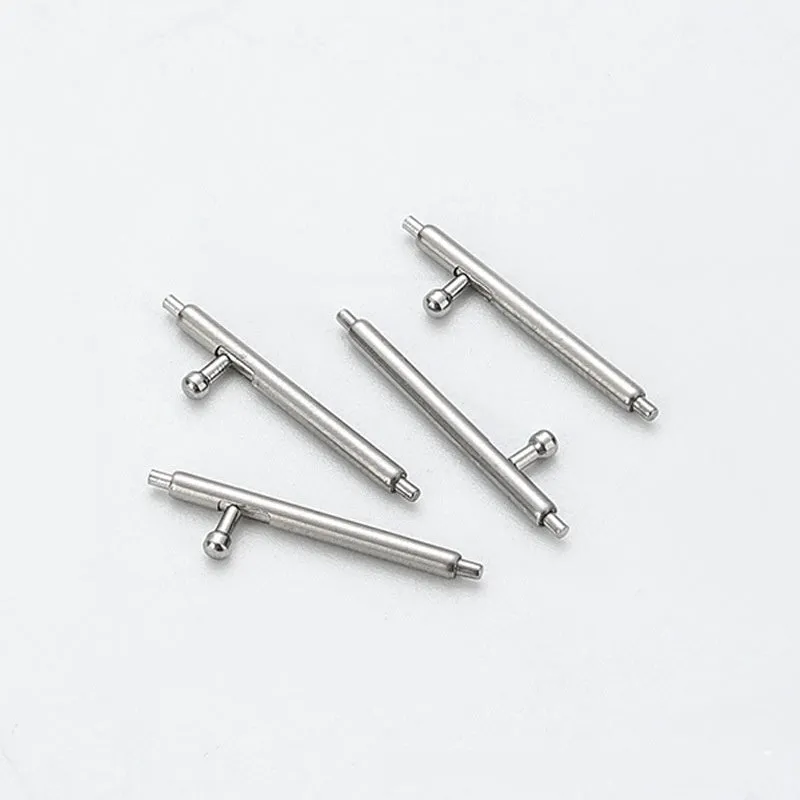 100 metal watch band raw ear pins, 1.5mm diameter 16mm length, with round plug head and solder joint reinforcement