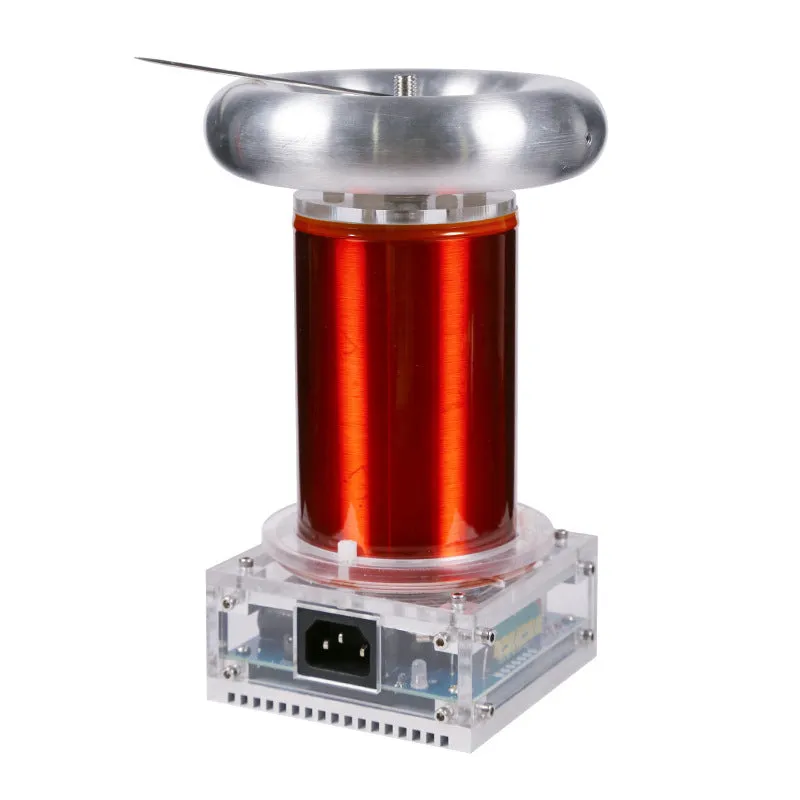 220V music Tesla coil driver board with controller and cables for SSTC plasma demonstrations.