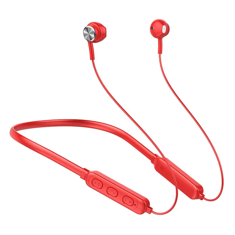 Halter wireless Bluetooth headset in industrial style, neck hanging design with digital display and breathing light