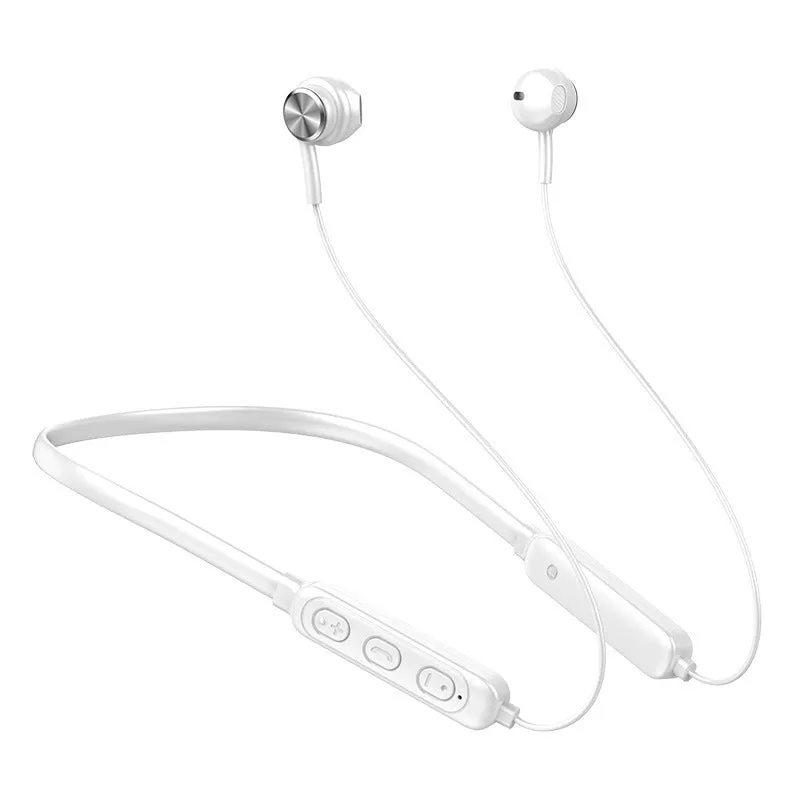 Halter wireless Bluetooth headset in industrial style, neck hanging design with digital display and breathing light