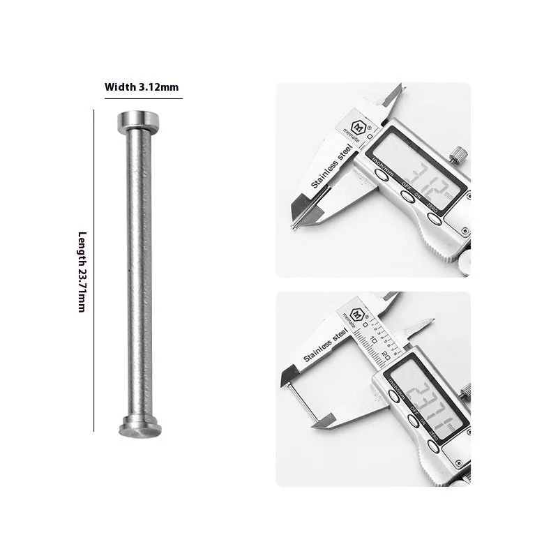 Metal screw rod accessory for children's phone watch strap in black and silver
