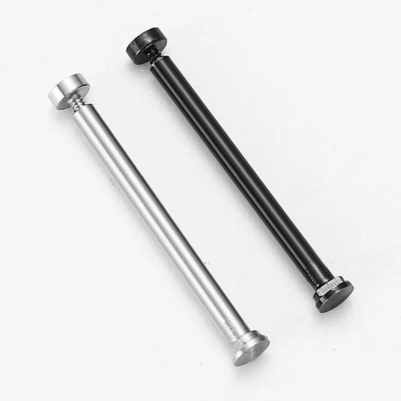 Metal screw rod accessory for children's phone watch strap in black and silver