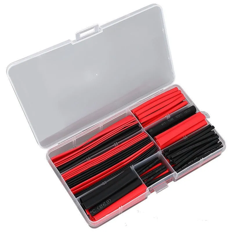 150pcs boxed black PE heat shrinkable sleeve tube for electrical insulation and cable repair