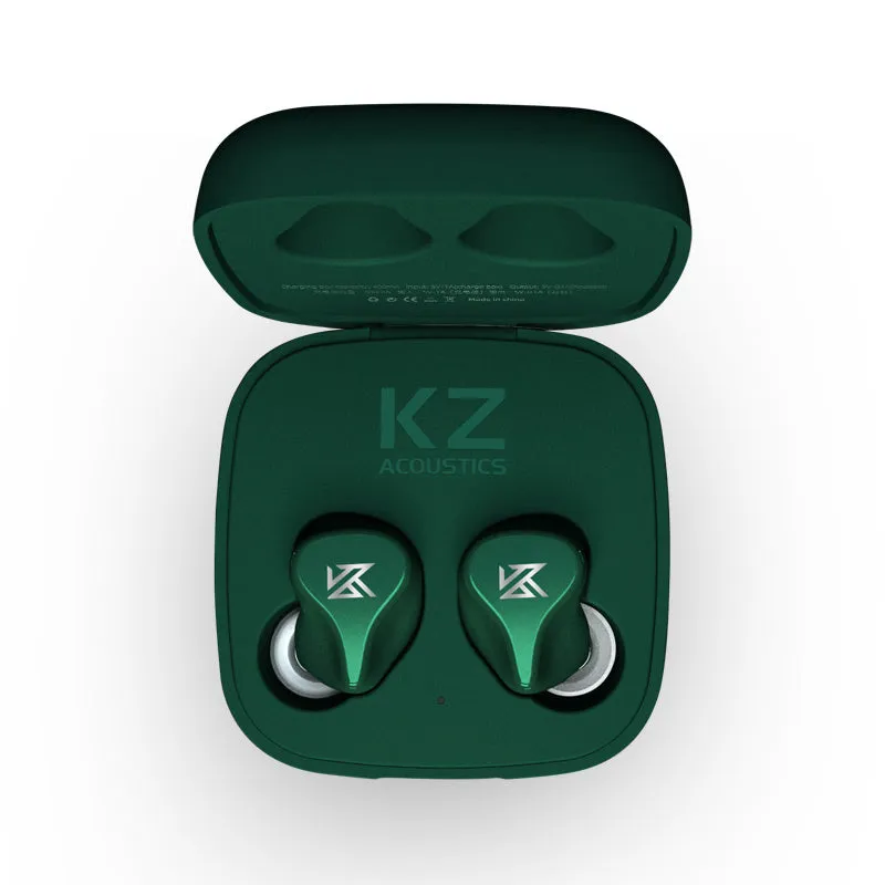Z1 true wireless Bluetooth in-ear headphones in black and green colour options, showing the earbuds.