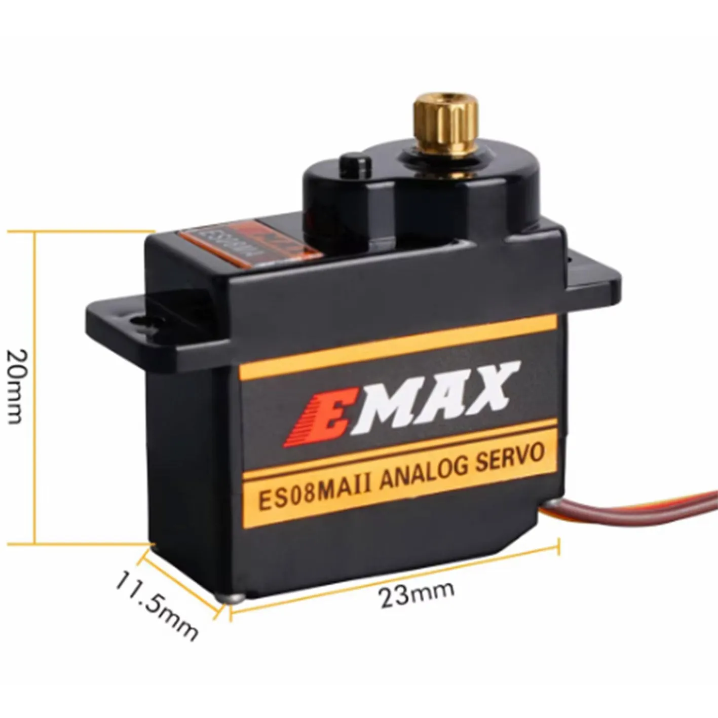 ES08MA metal gear miniature steering servo motor 32x11.5x24mm with 25cm wire