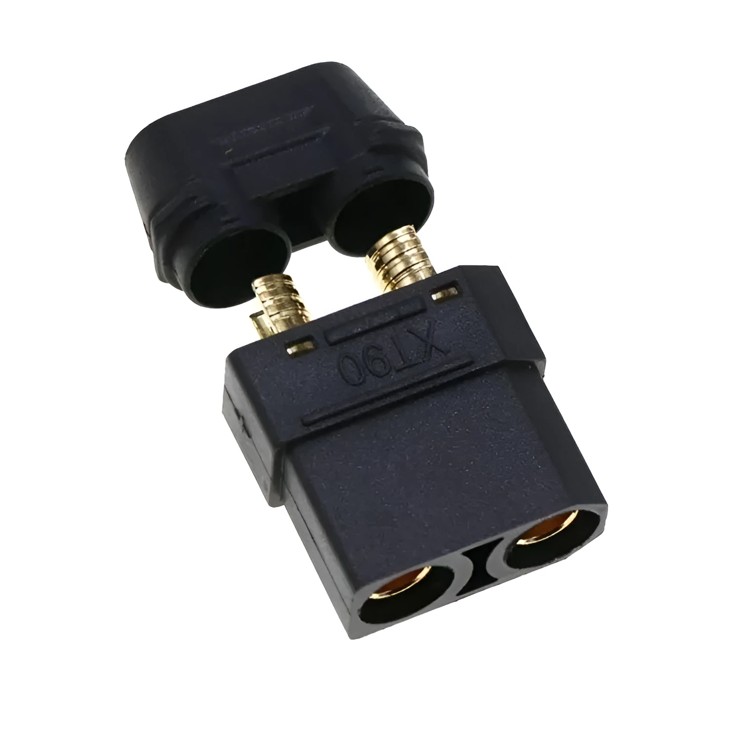 Amass XT90H-F female connector black with strip line sheath and fixed hole