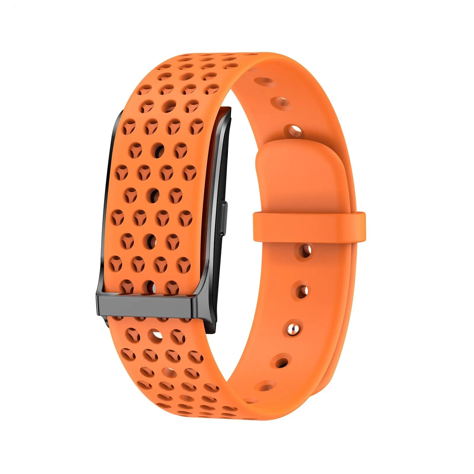 Blood oxygen sport smart watch with IPS screen and black nylon woven band