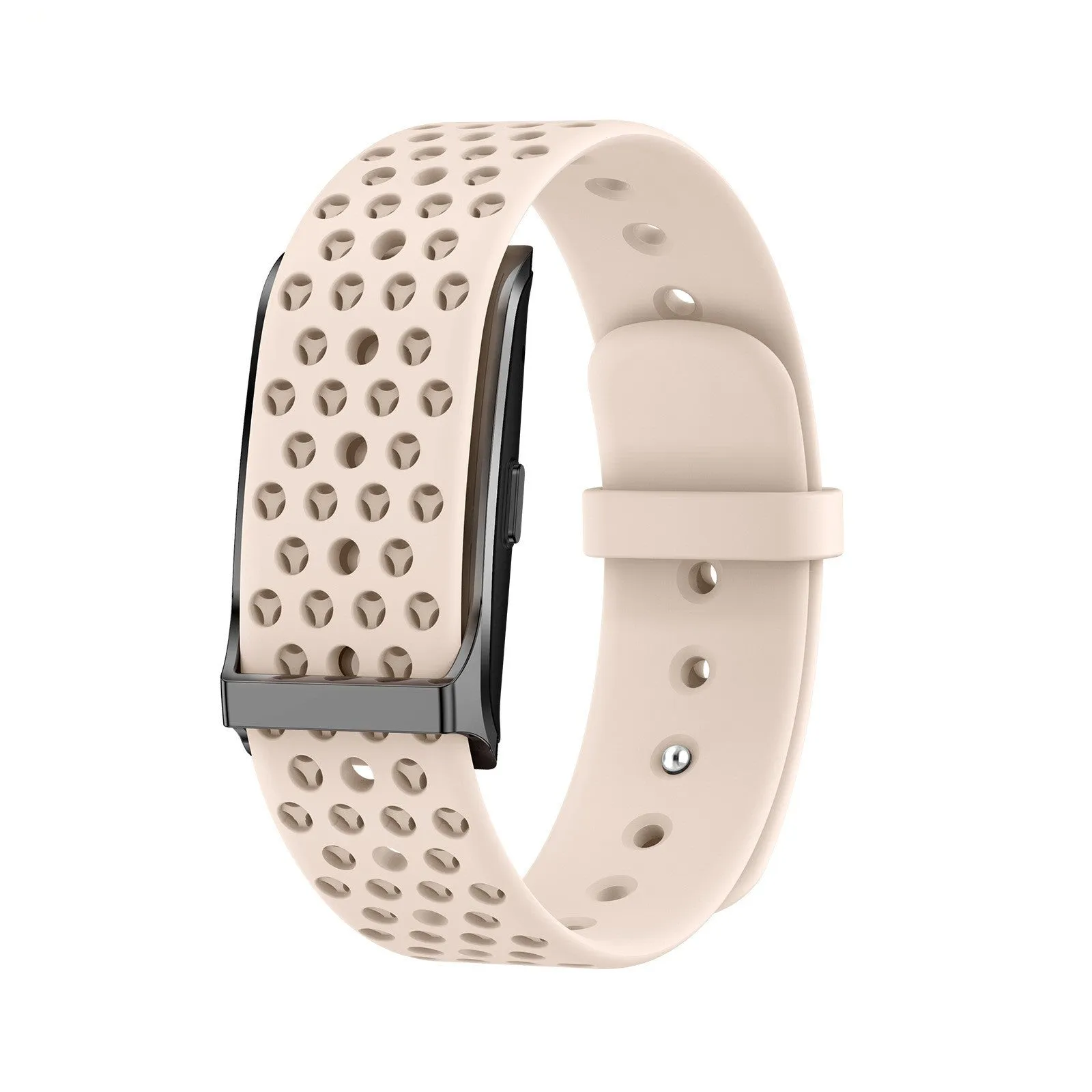 Blood oxygen sport smart watch with IPS screen and black nylon woven band