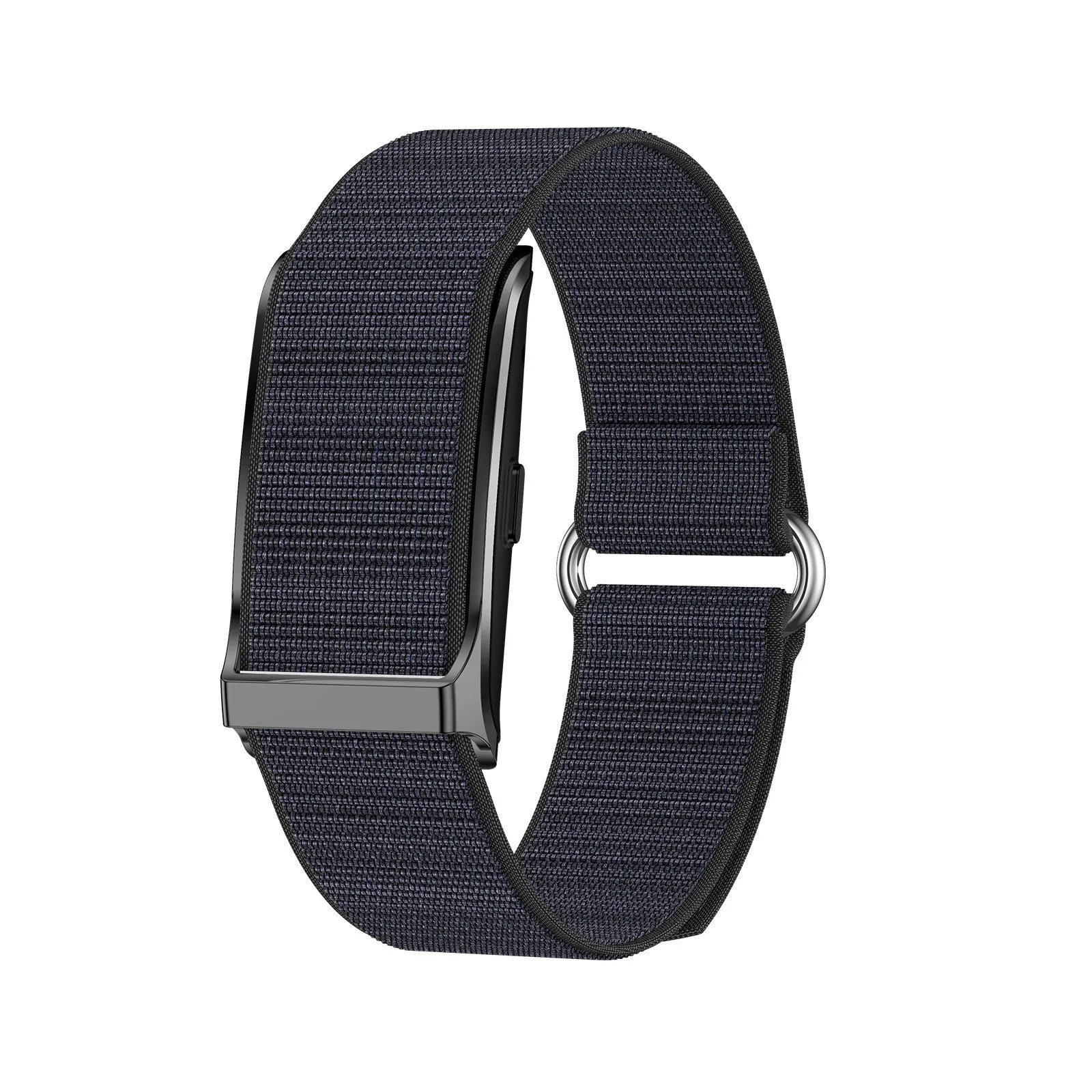 Blood oxygen sport smart watch with IPS screen and black nylon woven band