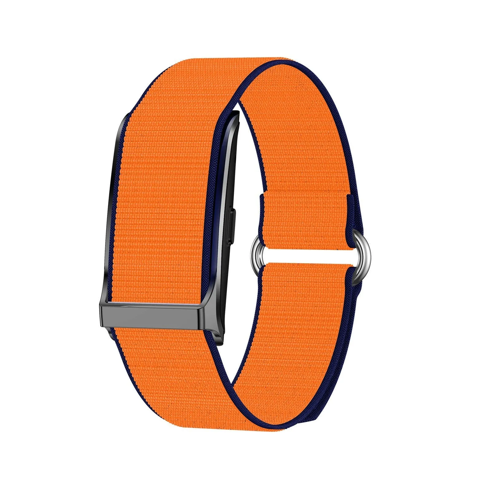 Blood oxygen sport smart watch with IPS screen and black nylon woven band