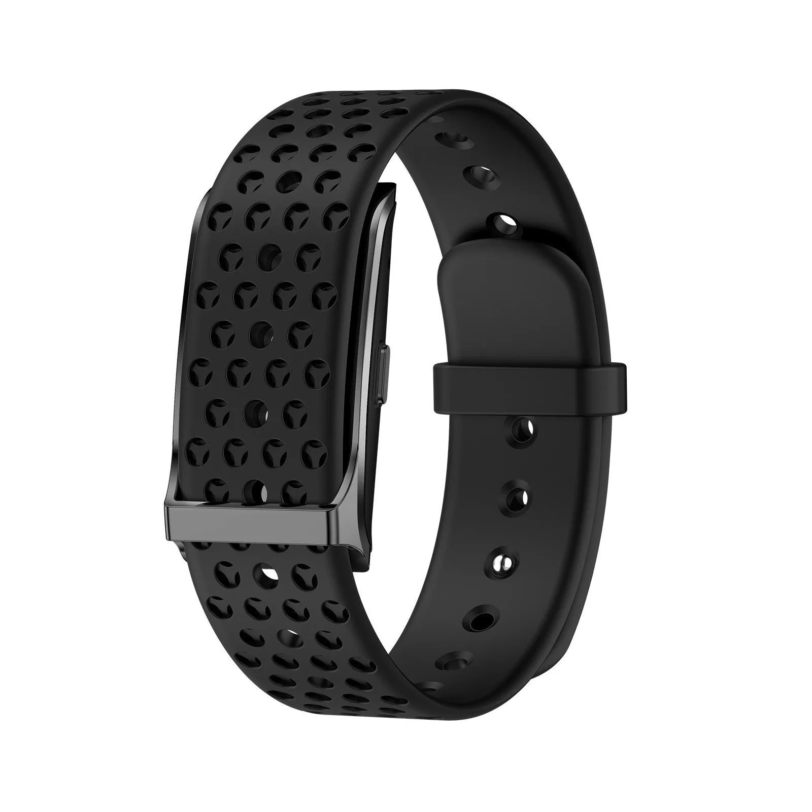 Blood oxygen sport smart watch with IPS screen and black nylon woven band