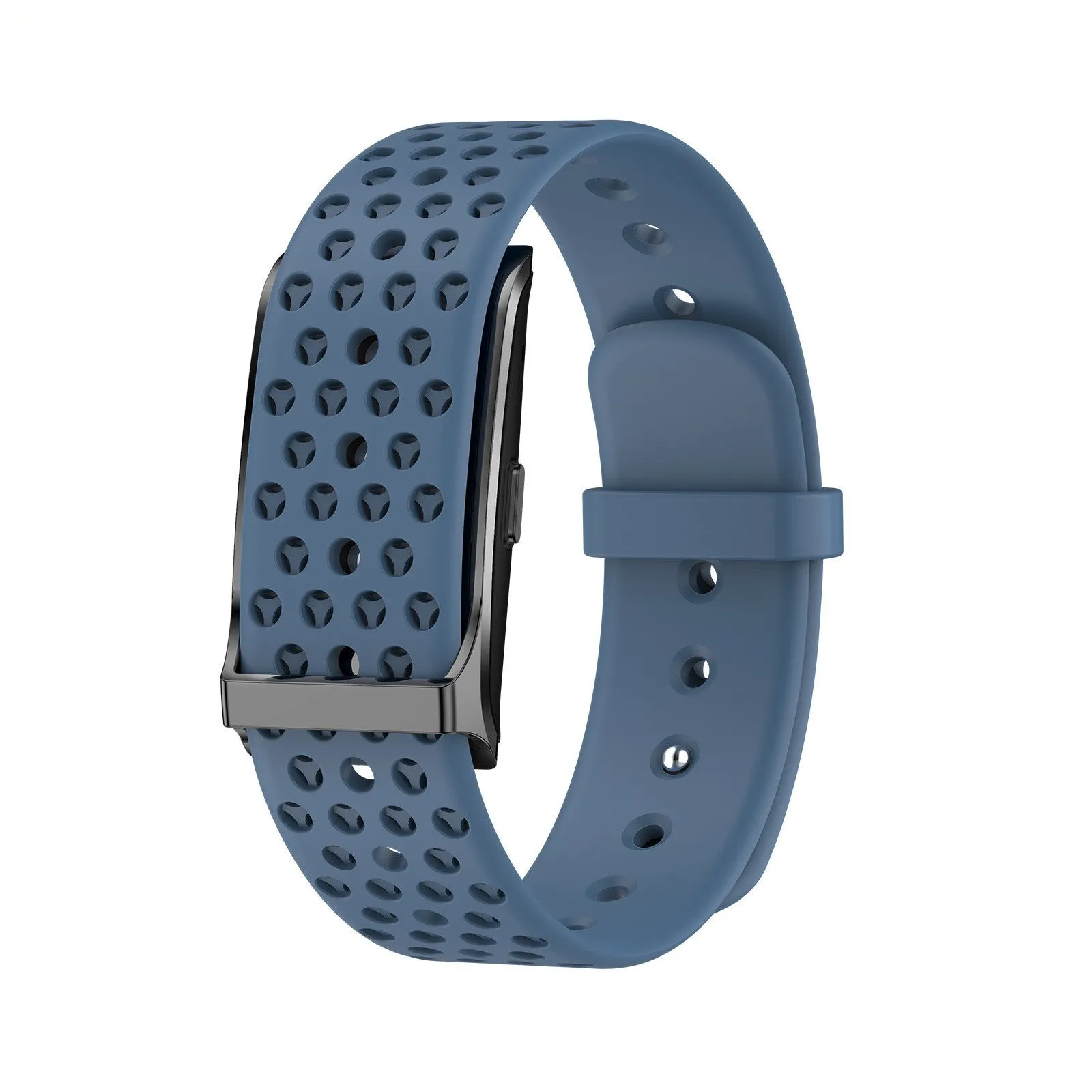 Blood oxygen sport smart watch with IPS screen and black nylon woven band