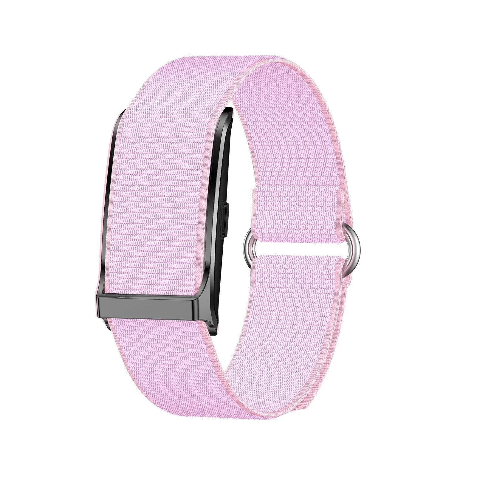 Blood oxygen sport smart watch with IPS screen and black nylon woven band