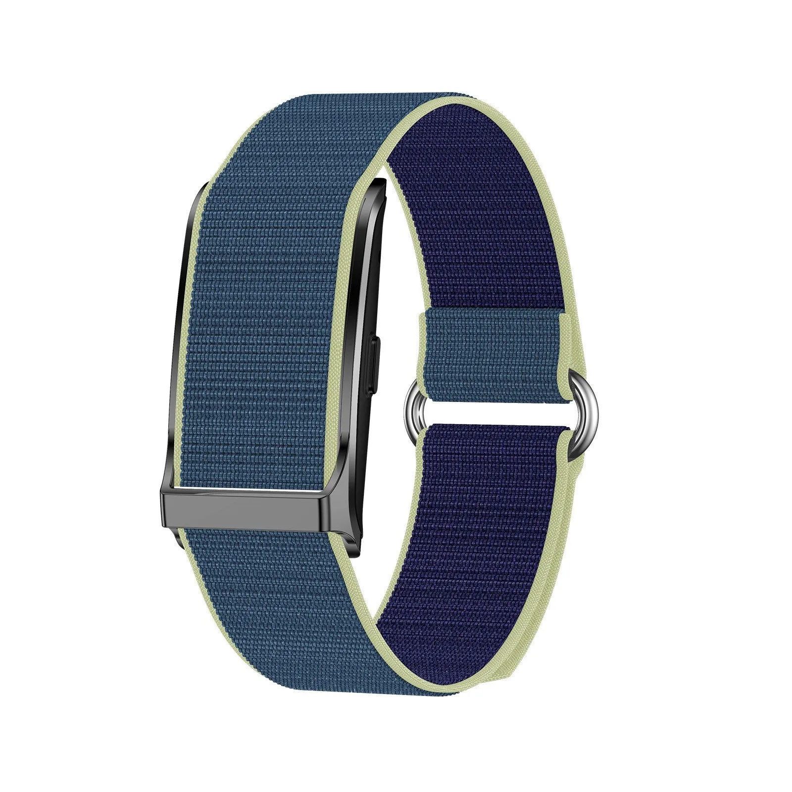 Blood oxygen sport smart watch with IPS screen and black nylon woven band