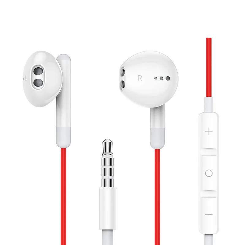Creative semi in ear 3.5mm wired earphones with microphone and ABS housing in white