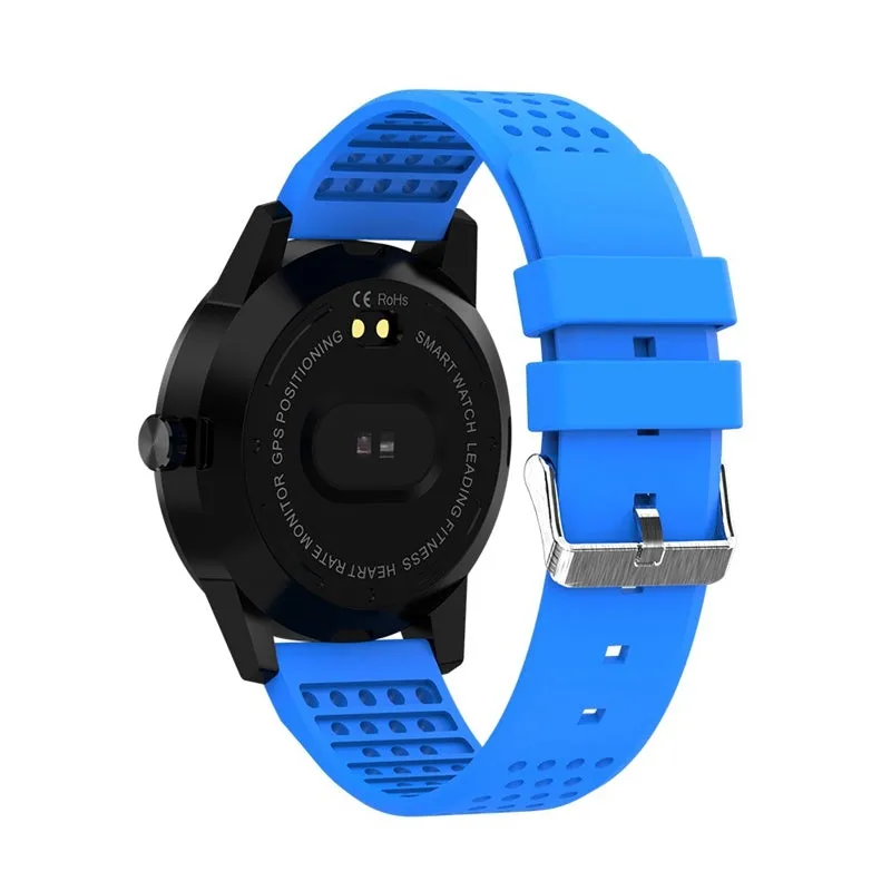 Black smart bracelet with 1.3-inch colour screen displaying heart rate and time