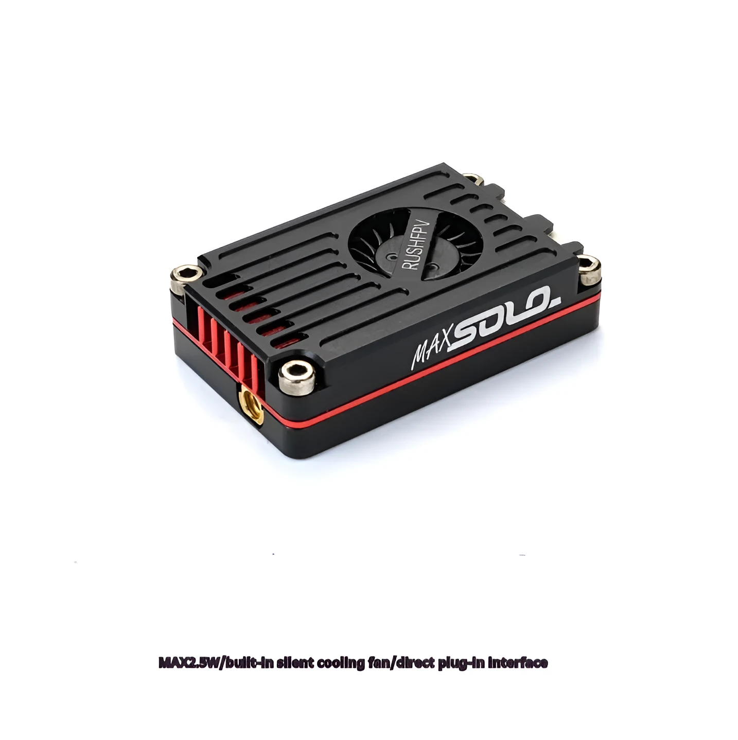 Black FPV crossing machine with active cooling image transmission and metal frame, under 30cm