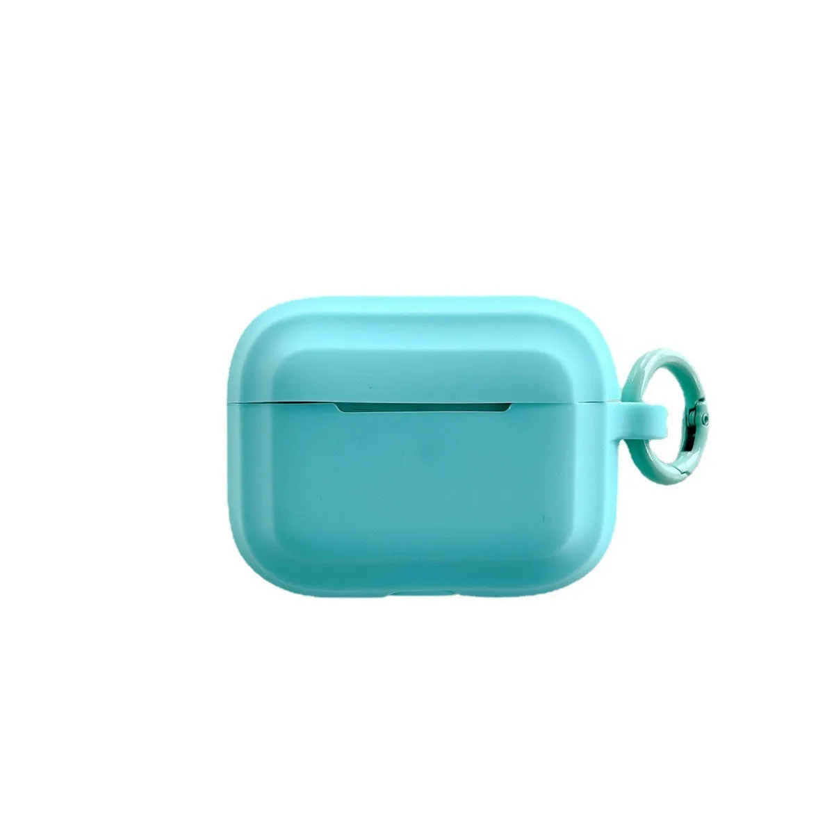 Orange square TPU soft shell earbuds case for Apple AirPods Pro 2 with round buckle