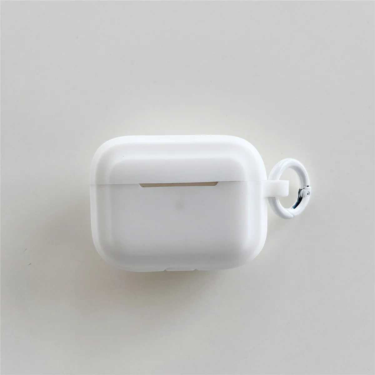 Orange square TPU soft shell earbuds case for Apple AirPods Pro 2 with round buckle