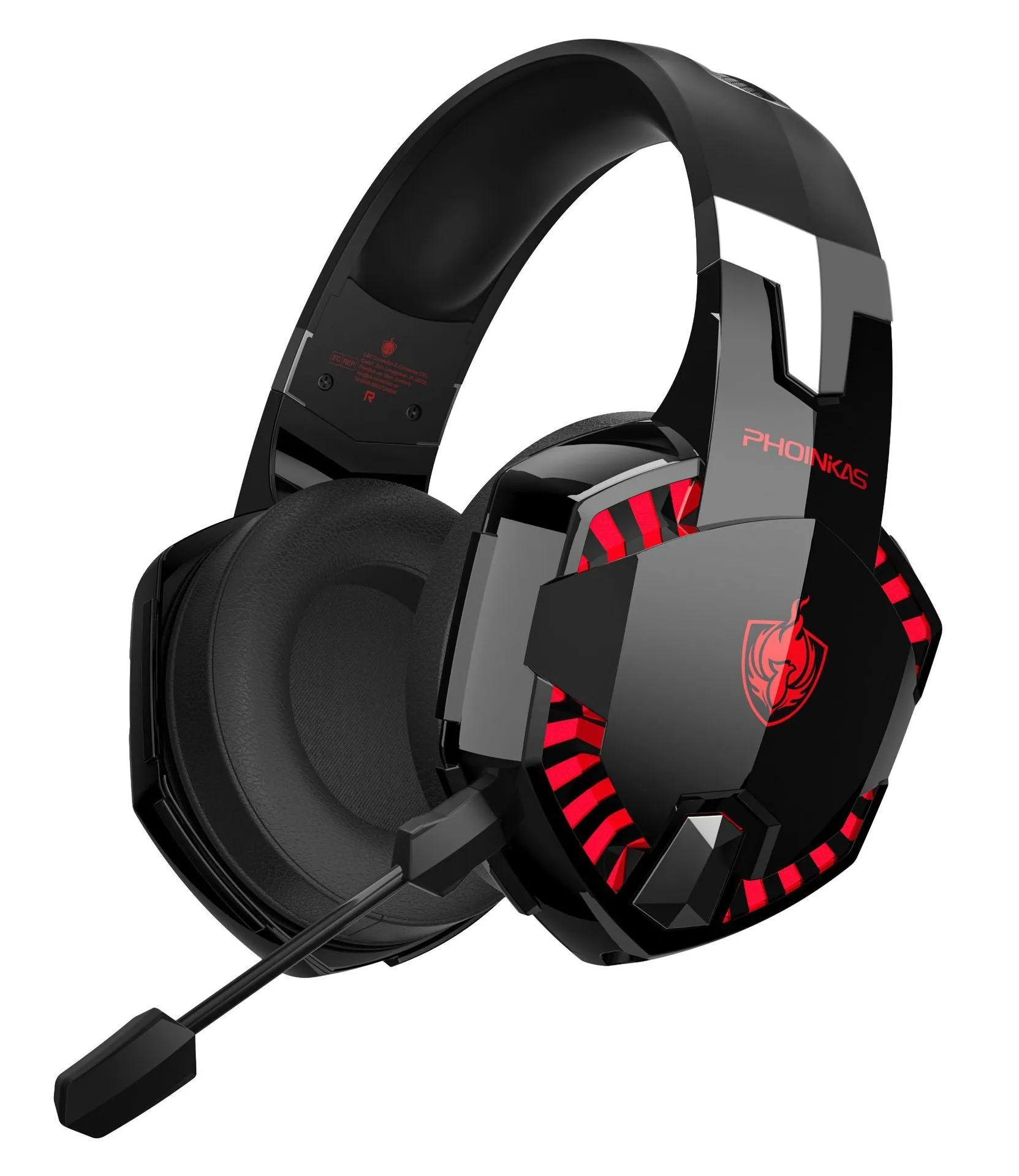 Wired USB headset for laptop and desktop computer with microphone and protein skin earmuffs in blue and black