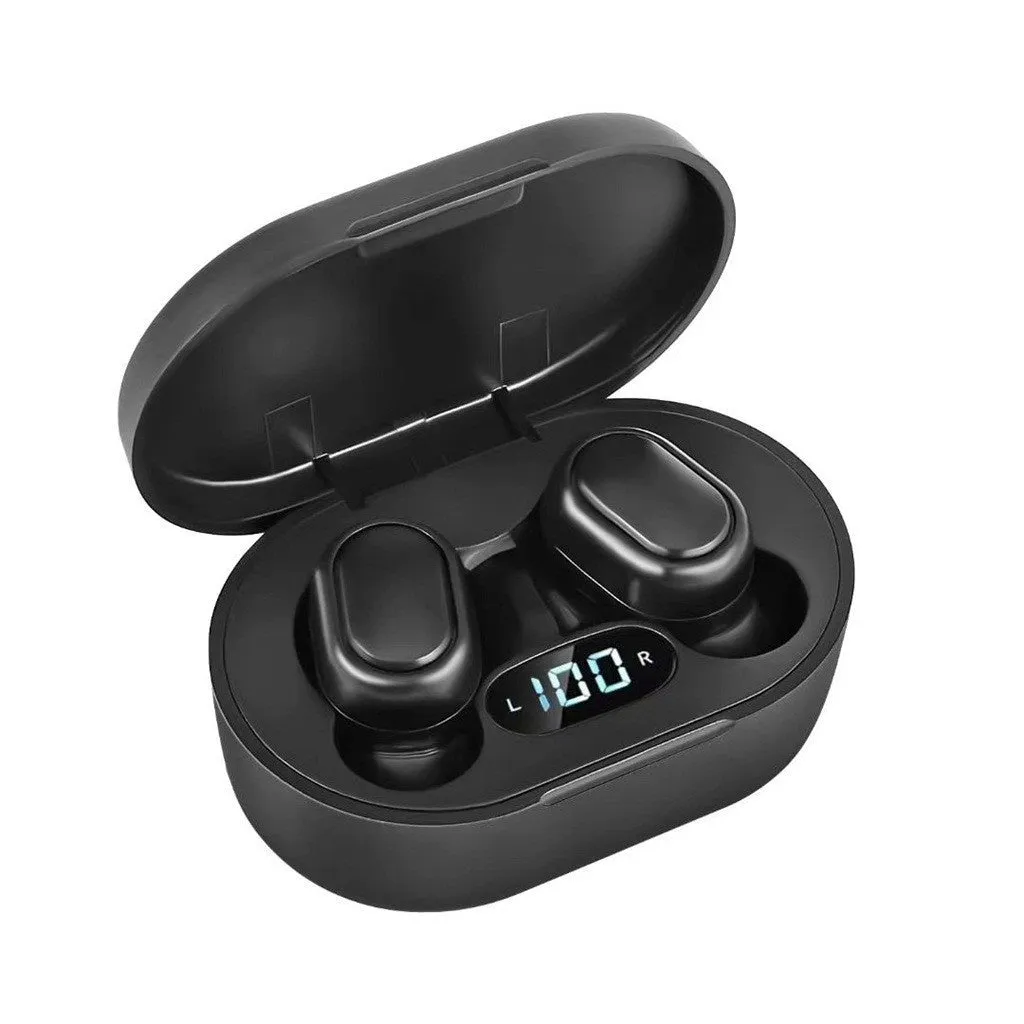 True wireless Bluetooth headset TWS retro style noise reduction in Bright White with earplug fit