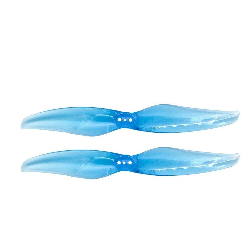 ABS electric propeller set with 2 blades, 4-inch diameter, and 1.5mm centre aperture in transparent red