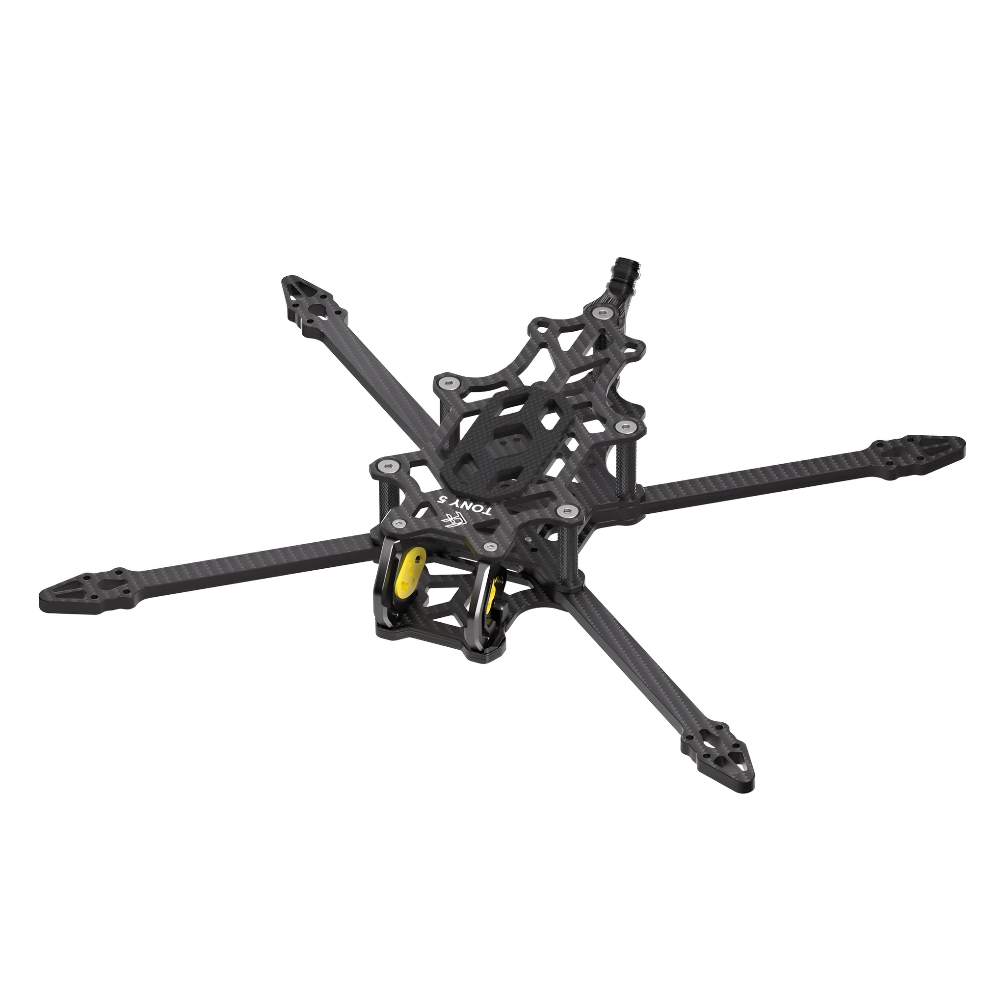 FlyFishnRC Tony 5 Sub250 FPV freestyle carbon frame in black with 4mm arms and 215mm wheelbase