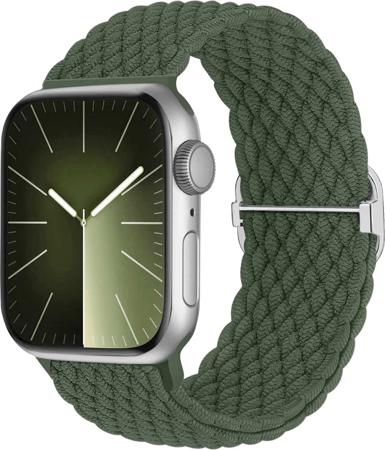 Nylon woven strap with adjustable buckle for Apple Watch, available in black and multiple colours, 38/40/41mm size